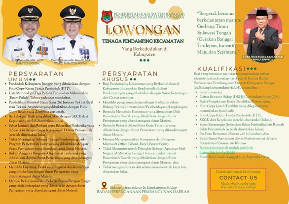 LOWONGAN TENGAN KERJA PENDAMPING KECAMATAN