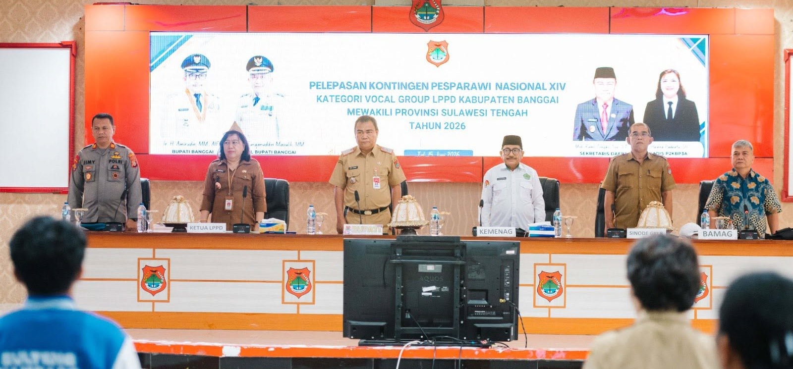 Wakili Sulawesi Tengah, Sekab Ramli Lepas Kontingen Pesparawi Nasional XIV